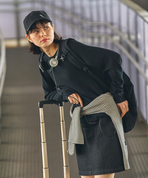 AIGLE（エーグル）の「UVカット ワンポイントリフレクトロゴ メッシュキャップ（キャップ・メンズ・オフホワイト/ブラック・FREE）」の8枚目の写真