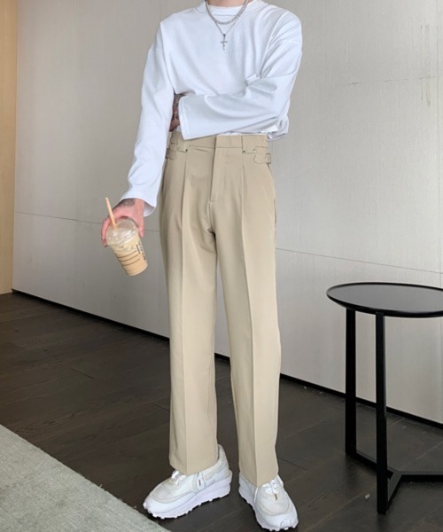CERCA（チェルカ）の「【NOWLE】サイドベルト シングルタック セミワイド スラックス（スラックス・メンズ・ホワイト/ベージュ/ブラック・MEDIUM/SMALL/LARGE）」の11枚目の写真