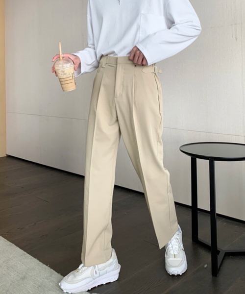 CERCA（チェルカ）の「【NOWLE】サイドベルト シングルタック セミワイド スラックス（スラックス・メンズ・ホワイト/ベージュ/ブラック・MEDIUM/SMALL/LARGE）」の13枚目の写真