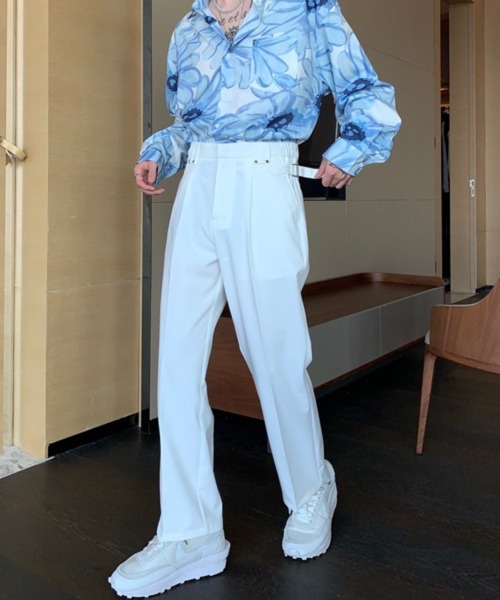 CERCA（チェルカ）の「【NOWLE】サイドベルト シングルタック セミワイド スラックス（スラックス・メンズ・ホワイト/ベージュ/ブラック・MEDIUM/SMALL/LARGE）」の18枚目の写真