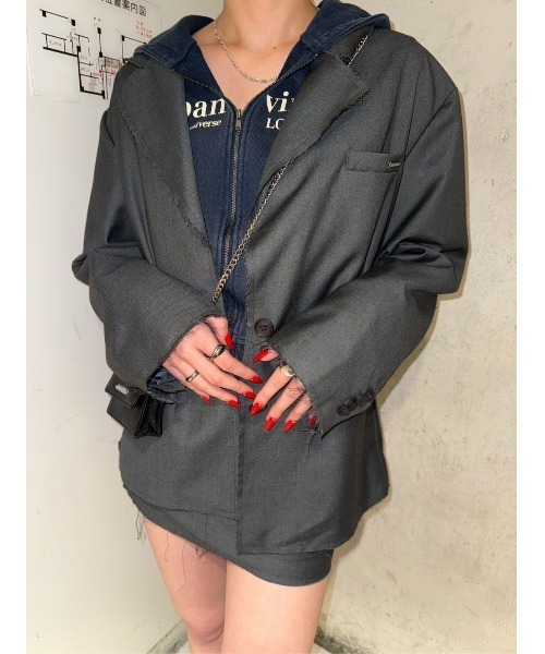 セール】カットオフオーバーテーラードジャケット（テーラード