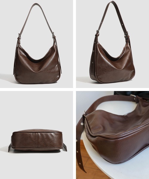 Miniministore（ミニミニストア）の「ショルダーバッグ 斜めがけ 大容量バッグ（ショルダーバッグ・レディース・ブラウン/ブラック・FREE）」の17枚目の写真