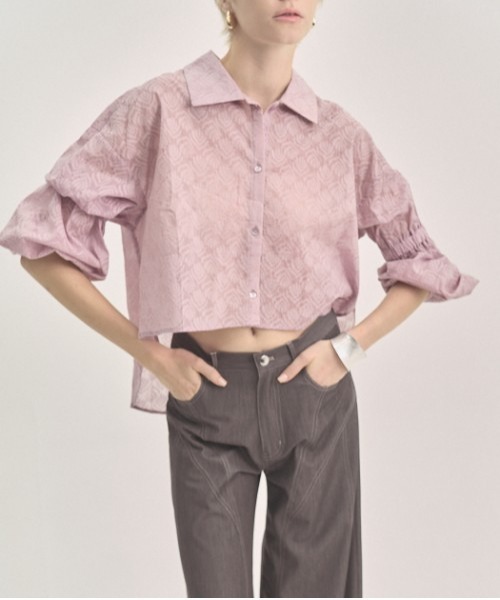 Muel Chic(ミュエルシック)の「Murray shirt マレーシャツ(シャツ/ブラウス・レディース・ラベンダー/ホワイト/ブラック・FREE)」の3枚目の写真