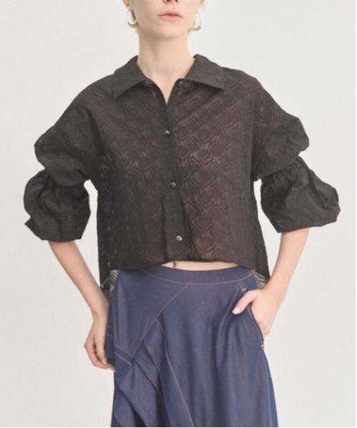 Muel Chic(ミュエルシック)の「Murray shirt マレーシャツ(シャツ/ブラウス・レディース・ラベンダー/ホワイト/ブラック・FREE)」の1枚目の写真