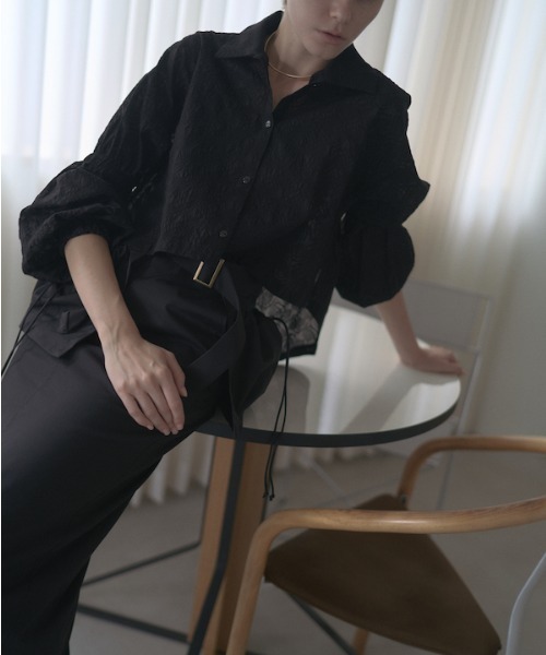 Muel Chic(ミュエルシック)の「Murray shirt マレーシャツ(シャツ/ブラウス・レディース・ラベンダー/ホワイト/ブラック・FREE)」の11枚目の写真