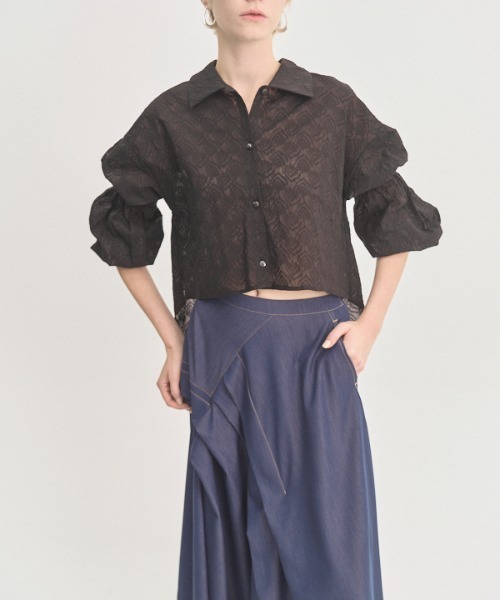 Muel Chic(ミュエルシック)の「Murray shirt マレーシャツ(シャツ/ブラウス・レディース・ラベンダー/ホワイト/ブラック・FREE)」の20枚目の写真