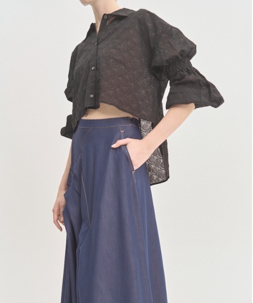 Muel Chic(ミュエルシック)の「Murray shirt マレーシャツ(シャツ/ブラウス・レディース・ラベンダー/ホワイト/ブラック・FREE)」の13枚目の写真