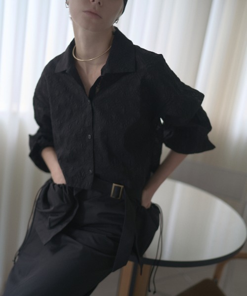 Muel Chic(ミュエルシック)の「Murray shirt マレーシャツ(シャツ/ブラウス・レディース・ラベンダー/ホワイト/ブラック・FREE)」の4枚目の写真