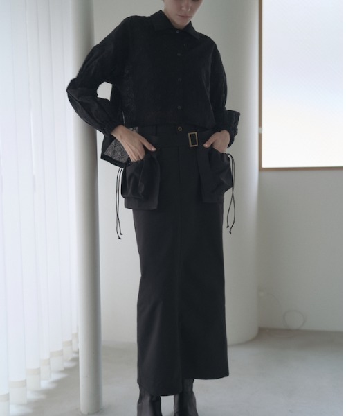 Muel Chic(ミュエルシック)の「Murray shirt マレーシャツ(シャツ/ブラウス・レディース・ラベンダー/ホワイト/ブラック・FREE)」の12枚目の写真