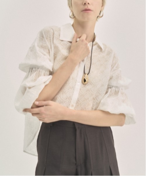 Muel Chic(ミュエルシック)の「Murray shirt マレーシャツ(シャツ/ブラウス・レディース・ラベンダー/ホワイト/ブラック・FREE)」の7枚目の写真