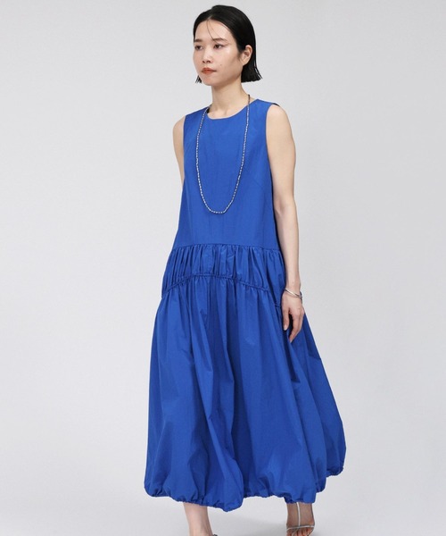 BABYLONE(バビロン)の「ナイロンボリュームノースリーブワンピース(ワンピース・レディース・ブラック/ブルー・フリー)」の2枚目の写真