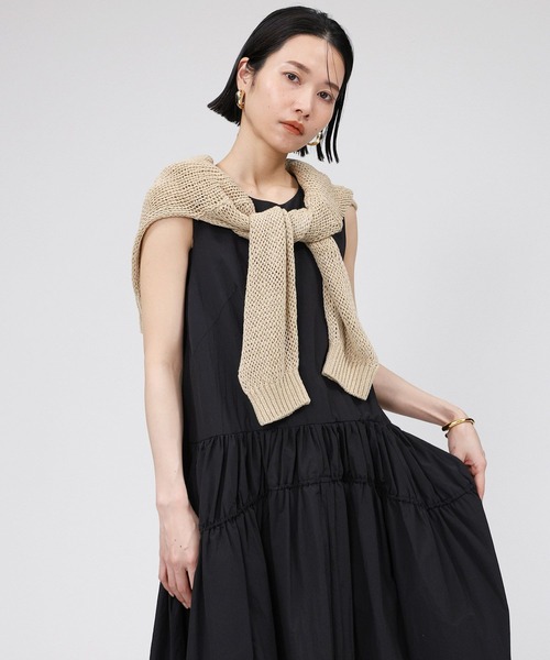 BABYLONE(バビロン)の「ナイロンボリュームノースリーブワンピース(ワンピース・レディース・ブラック/ブルー・フリー)」の17枚目の写真