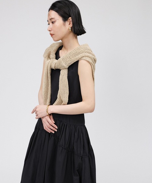 BABYLONE(バビロン)の「ナイロンボリュームノースリーブワンピース(ワンピース・レディース・ブラック/ブルー・フリー)」の18枚目の写真