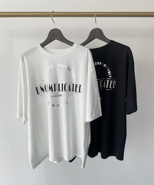 Ampirula(アンピルーラ)の「箔プリントオーバーサイズTシャツ(Tシャツ/カットソー・レディース・ホワイト/ブラック・FREE)」の20枚目の写真