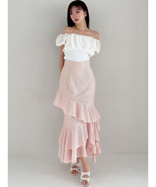 RESEXXY（リゼクシー）の「シアードッキングオフショルトップス（Tシャツ/カットソー・レディース・ホワイト/その他1/ブラック・FREE）」の17枚目の写真