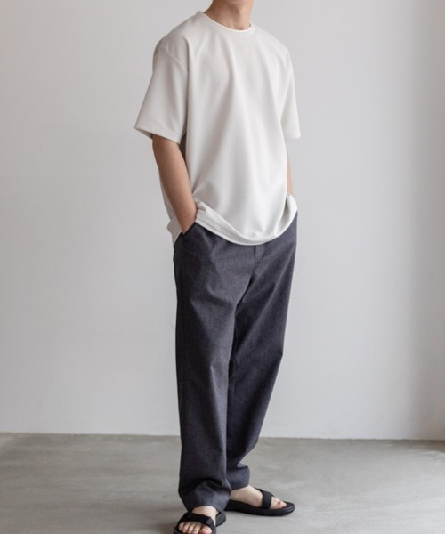NAVY(ネイビー)の「NAVY【接触冷感】フェイクレイヤードTシャツ(Tシャツ/カットソー・メンズ・カーキ/ネイビー/ブルー/チャコールグレー/ベージュ・S/M/L/XL)」の10枚目の写真