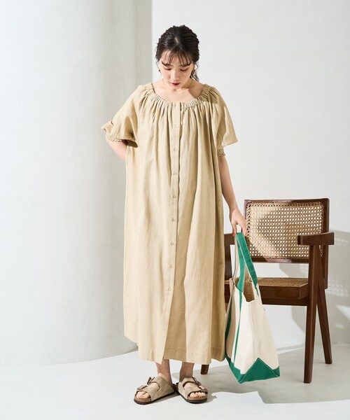 FREAK'S STORE ワンピース インド 5分袖2WAYオフショル