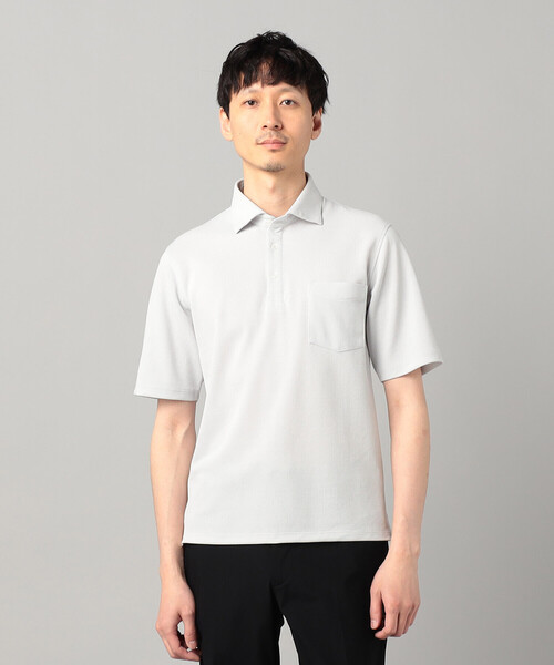 COMME CA MEN(コムサメン)の「和泉市編み和紙 カノコポロシャツ(ポロシャツ・メンズ・グレー/ブルー/ブラック/ネイビー・M/L)」の8枚目の写真