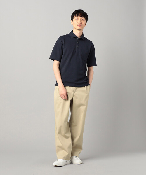 COMME CA MEN(コムサメン)の「和泉市編み和紙 カノコポロシャツ(ポロシャツ・メンズ・グレー/ブルー/ブラック/ネイビー・M/L)」の12枚目の写真