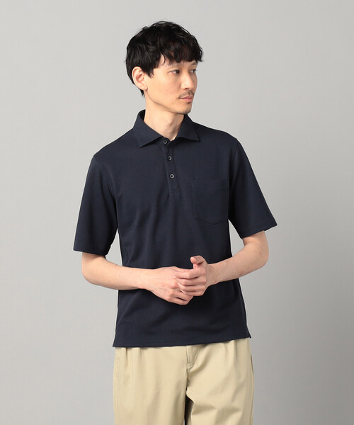 COMME CA MEN(コムサメン)の「和泉市編み和紙 カノコポロシャツ(ポロシャツ・メンズ・グレー/ブルー/ブラック/ネイビー・M/L)」の14枚目の写真