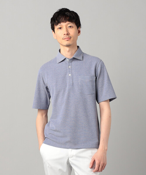 COMME CA MEN(コムサメン)の「和泉市編み和紙 カノコポロシャツ(ポロシャツ・メンズ・グレー/ブルー/ブラック/ネイビー・M/L)」の18枚目の写真