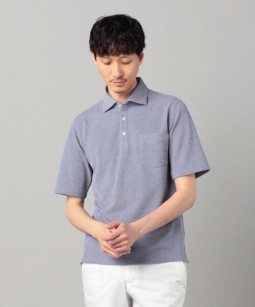 COMME CA MEN(コムサメン)の「和泉市編み和紙 カノコポロシャツ(ポロシャツ・メンズ・グレー/ブルー/ブラック/ネイビー・M/L)」の19枚目の写真