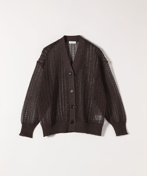 SHIPS any:〈手洗い可能〉ギマ ワイド Vネック シアー