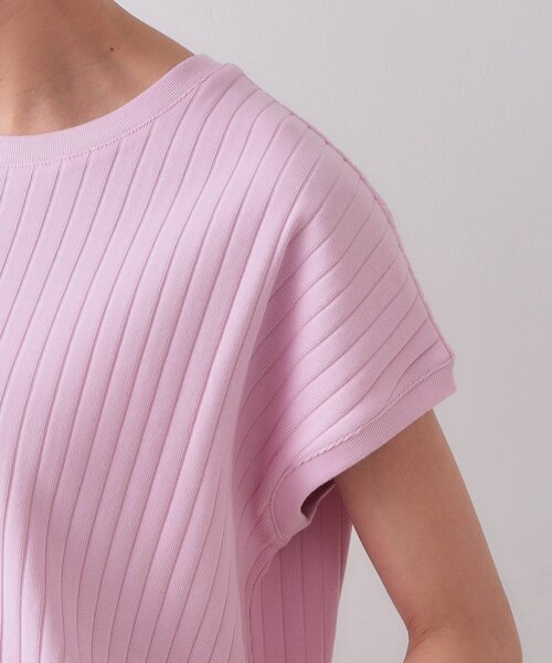 OPAQUE.CLIP(オペークドットクリップ)の「◆ワイドリブフレンチTシャツ【洗濯機洗い可】(Tシャツ/カットソー・レディース・ダークブラウン/ホワイト/ベビーピンク・40/38/42)」の20枚目の写真