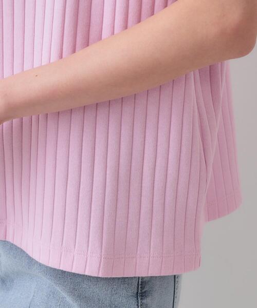 OPAQUE.CLIP(オペークドットクリップ)の「◆ワイドリブフレンチTシャツ【洗濯機洗い可】(Tシャツ/カットソー・レディース・ダークブラウン/ホワイト/ベビーピンク・40/38/42)」の21枚目の写真