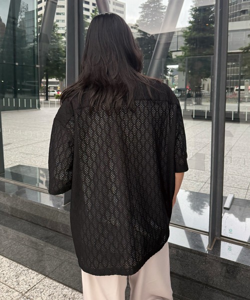 RATTLE TRAP(ラトルトラップ)の「レースシアールーズ半袖シャツ(シャツ/ブラウス・メンズ・ベージュ/ブラック・S/M/L/LL)」の12枚目の写真