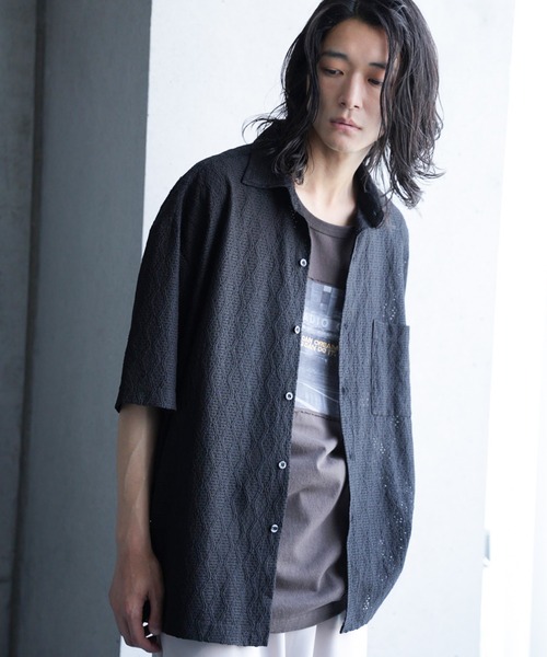 RATTLE TRAP(ラトルトラップ)の「レースシアールーズ半袖シャツ(シャツ/ブラウス・メンズ・ベージュ/ブラック・S/M/L/LL)」の20枚目の写真