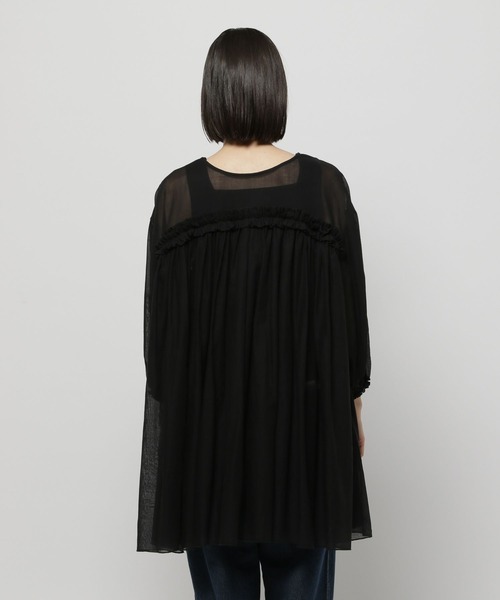 niko and...（ニコアンド）の「2WAYボイルギャザーワンピース（ワンピース・レディース・オフホワイト/ブラック/レッド/ライトグリーン・FREE）」の7枚目の写真