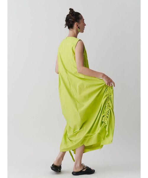 UN3D.（アンスリード）の「TYPEWRITER GATHER OP / タイプライターギャザーワンピース（ワンピース・レディース・ブラック/ブルー/イエロー/カーキ・36/38）」の14枚目の写真