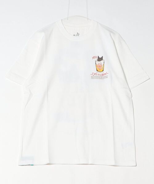 go slow caravan(ゴースローキャラバン)の「go slow caravan/ゴースローキャラバン RAY綿 猫と麦酒TEE(Tシャツ/カットソー・メンズ・D/A/C/B・MEDIUM/LARGE)」の5枚目の写真