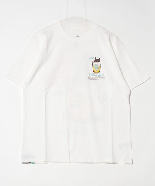 go slow caravan(ゴースローキャラバン)の「go slow caravan/ゴースローキャラバン RAY綿 猫と麦酒TEE(Tシャツ/カットソー・メンズ・D/A/C/B・MEDIUM/LARGE)」の7枚目の写真