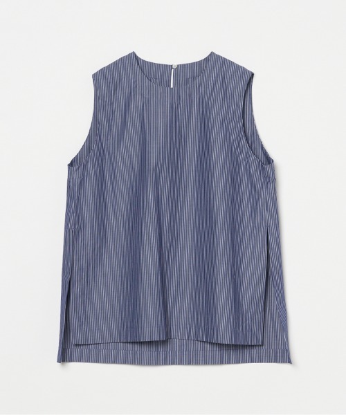 HELIOPOLE（エリオポール）の「SIDE SLIT SLEEVELESS BLOUSE（シャツ/ブラウス・レディース・ホワイト/ブルー系その他・38）」の2枚目の写真