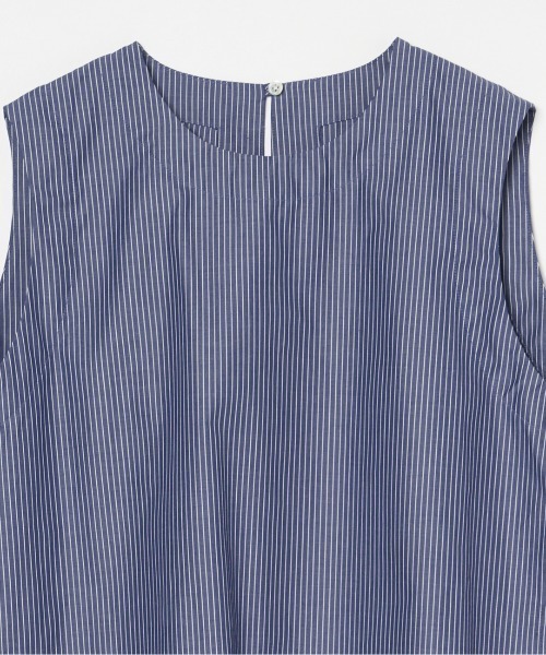 HELIOPOLE（エリオポール）の「SIDE SLIT SLEEVELESS BLOUSE（シャツ/ブラウス・レディース・ホワイト/ブルー系その他・38）」の5枚目の写真