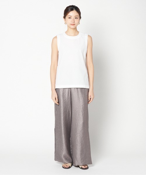 HELIOPOLE（エリオポール）の「SIDE SLIT SLEEVELESS BLOUSE（シャツ/ブラウス・レディース・ホワイト/ブルー系その他・38）」の9枚目の写真