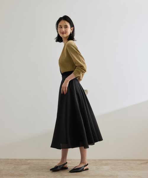 ROPE'（ロペ）の「ホールガーメント ボレロニットカーディガン（ニット/セーター・レディース・キャメル/ブラック・FREE）」の9枚目の写真