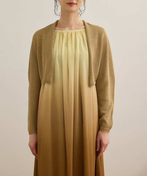 ROPE'（ロペ）の「ホールガーメント ボレロニットカーディガン（ニット/セーター・レディース・キャメル/ブラック・FREE）」の17枚目の写真