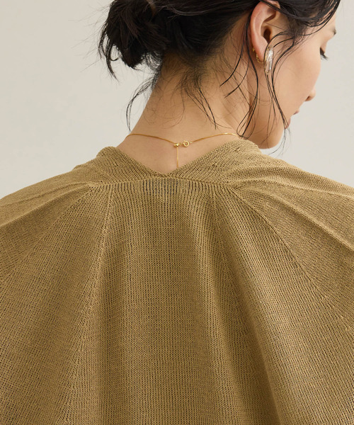 ROPE'（ロペ）の「ホールガーメント ボレロニットカーディガン（ニット/セーター・レディース・キャメル/ブラック・FREE）」の20枚目の写真