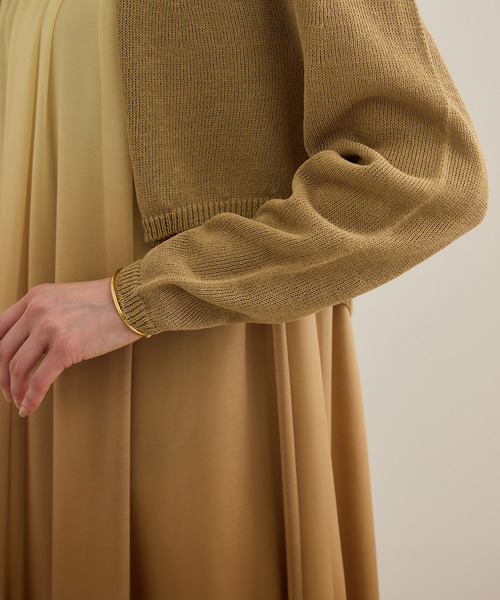 ROPE'（ロペ）の「ホールガーメント ボレロニットカーディガン（ニット/セーター・レディース・キャメル/ブラック・FREE）」の22枚目の写真