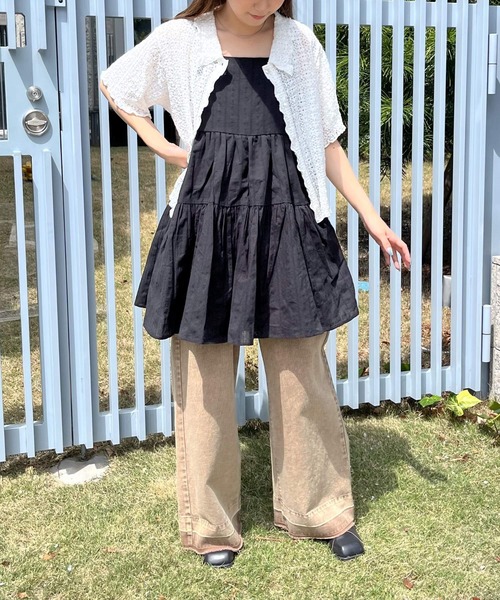 RETRO GIRL(レトロガール)の「【新色追加】コットンレースレイヤードOP(ワンピース・レディース・オフホワイト/ブラック/レッド・FREE)」の6枚目の写真