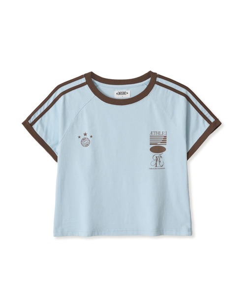 Tシャツ・カットソー AEAE ATHLETE STRIPE HALF TSHIRTS NAVY AE44SWTS004NVY ATHLETE STRIPE HALF T-SHIRTS [NAVY] – aeae JAPAN