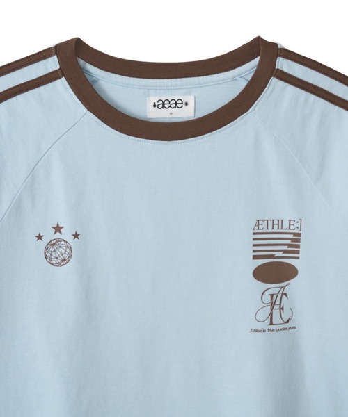 ATHLETE STRIPE HALF T-SHIRTS（Tシャツ/カットソー）｜aeae