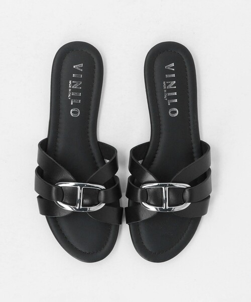 EMMEL REFINES(エメルリファインズ)の「<VINILO>メタルクロス フラットサンダル< Select by EMMEL REFINES >(サンダル・レディース・ブラック/ブラウン系・38/37/36/35)」の11枚目の写真