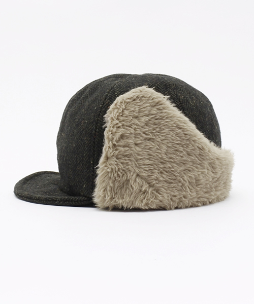 CIAOPANIC（チャオパニック）の「【Ciaopanic】　ハンターファーCAP（キャップ・レディース・グリーン/グレー・FREE）」の3枚目の写真