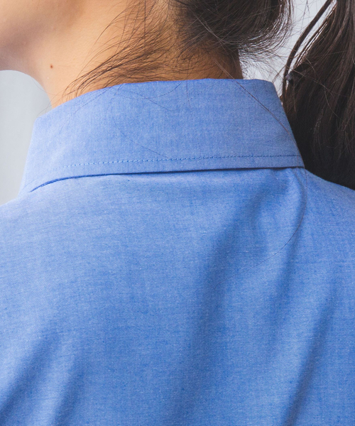 NARACAMICIE(ナラカミーチェ)の「【NARACAMICIE】オックスフォードペプラム半袖ブラウス(シャツ/ブラウス・レディース・ホワイト/レッド/ブルー・M/L/XL)」の16枚目の写真