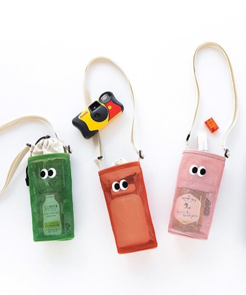 TONE SELECT GOODS（トーンセレクトグッズ）の「LESRIRE/メッシュドリンクバッグ・ボトルホルダー L9169（ハンドバッグ・レディース・ブラック/グリーン/ピンク/オレンジ・FREE）」の8枚目の写真