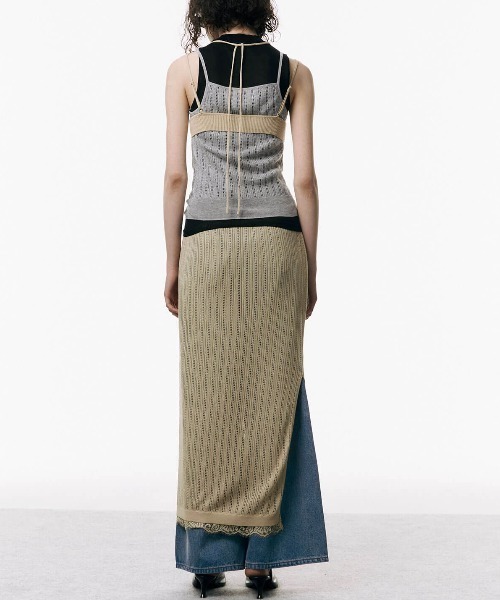 LINGERIE DETAIL LAYERED KNIT/ランジェリーディテール